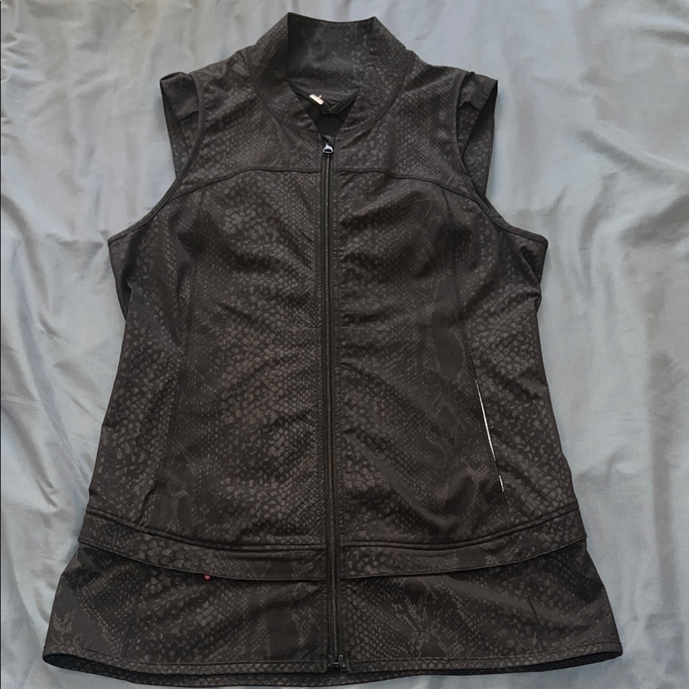 Lululemon Light Speed Vest in the Desert Snake Embossed Black pattern